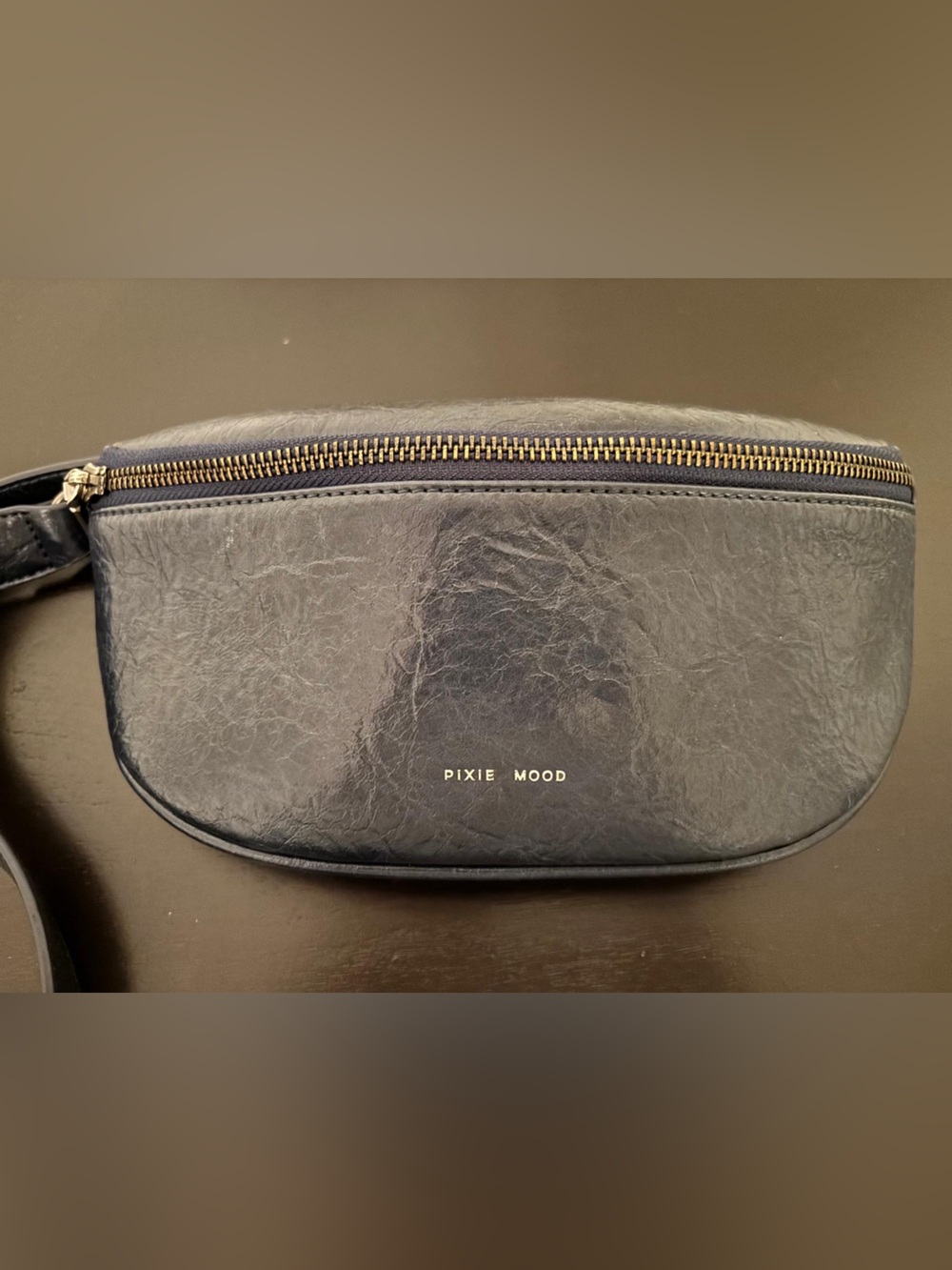 Pixie Mood Navy Vegan Leather Belt Bag Fanny Pack Pouch for Everday & Travel